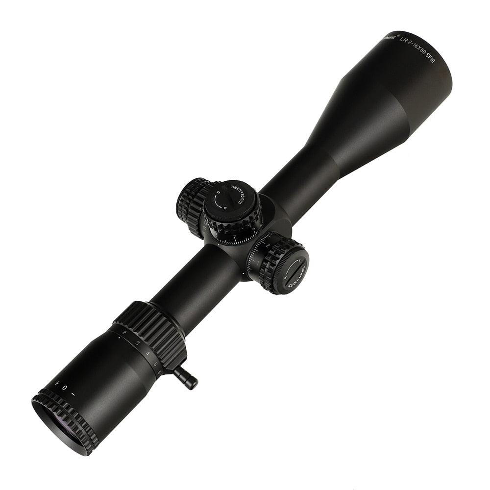WINFREE® LR 2-16x50 SFIR Tactical Rifle Scope Glass Etched Reticle Side Parallax Turrets Lock Reset Large Hand Wheel - Image 12