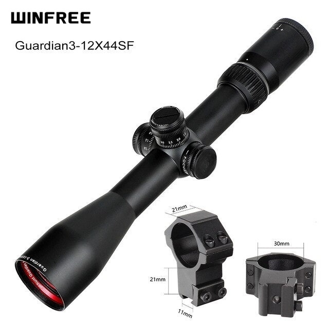 WINFREE Guardian 3-12X44 SF Hunting Rifle Scope 1/2 Half Mil Dot Reticle Side Parallax Turrets Lock Reset Tactical - Image 25