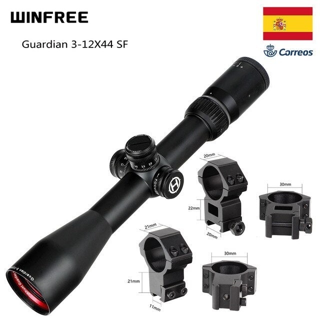 WINFREE Guardian 3-12X44 SF Hunting Rifle Scope 1/2 Half Mil Dot Reticle Side Parallax Turrets Lock Reset Tactical - Image 21