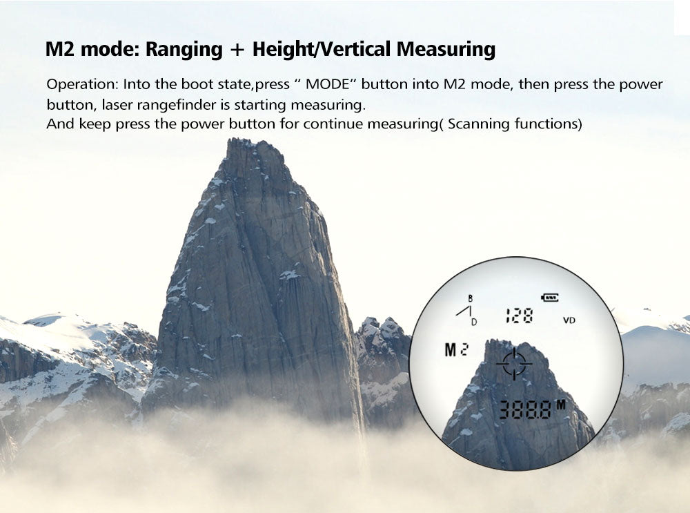 WINFREE 6X Rangefinders 600M Monocular Multifunction LRF Range Finder Distance Meter Echo Sounder - Image 8