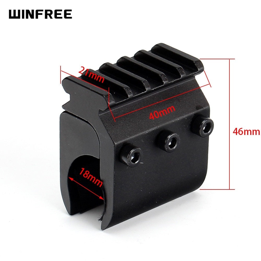 WINFREE Tatcical Barrel Mount with Picatinny Rail for Flashlight & Scope Sight - Image 3