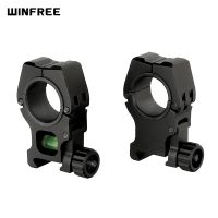 WINFREE 1 inch Picatinny 30mm Scope Rings Mount with Bubble Level 2Pcs Rilfescopes Mounts