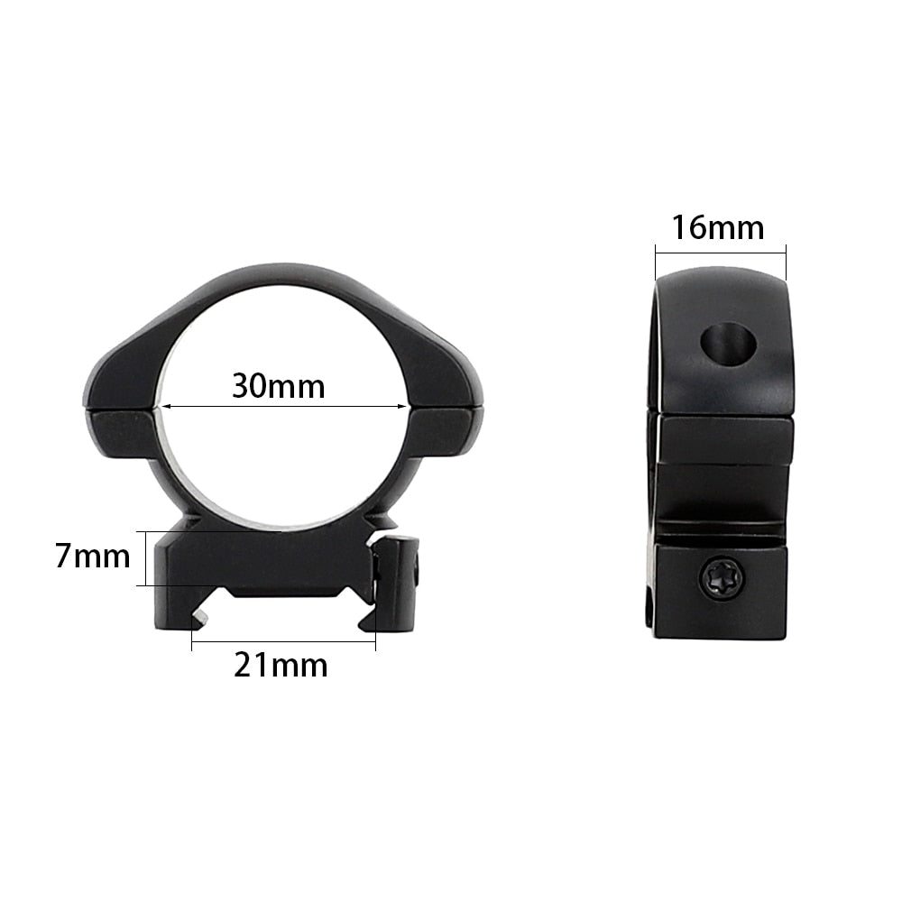 WINFREE Steel 30mm Picatinny Scope Rings Low Profile 2PCs - Image 3