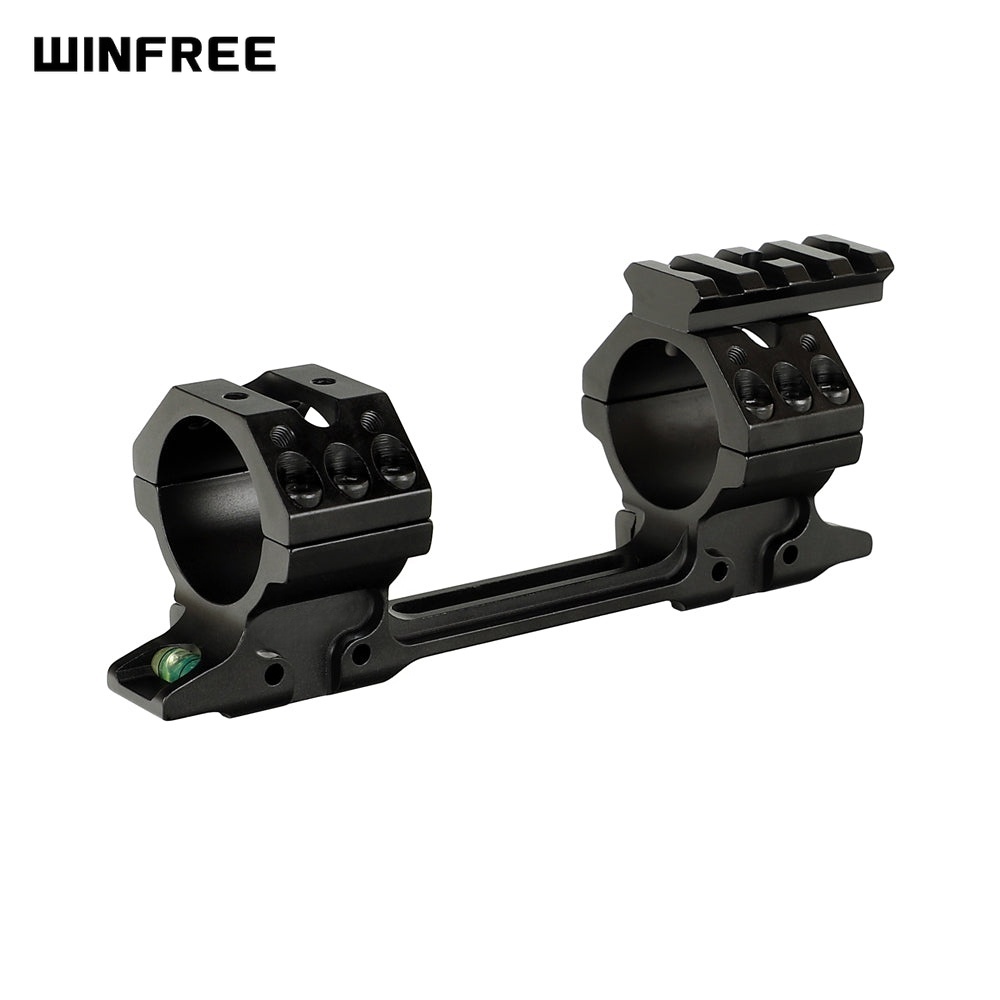 WINFREE 30mm Scope Rings Mount for 11mm 3/8" Dovetail Rail Mount with Top Picatinny Rail & Bubble Level