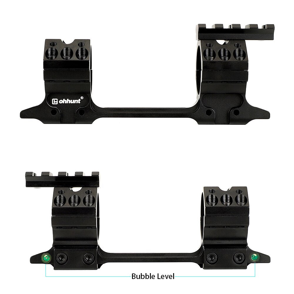 WINFREE 30mm Scope Rings Mount for 11mm 3/8" Dovetail Rail Mount with Top Picatinny Rail & Bubble Level - Image 6