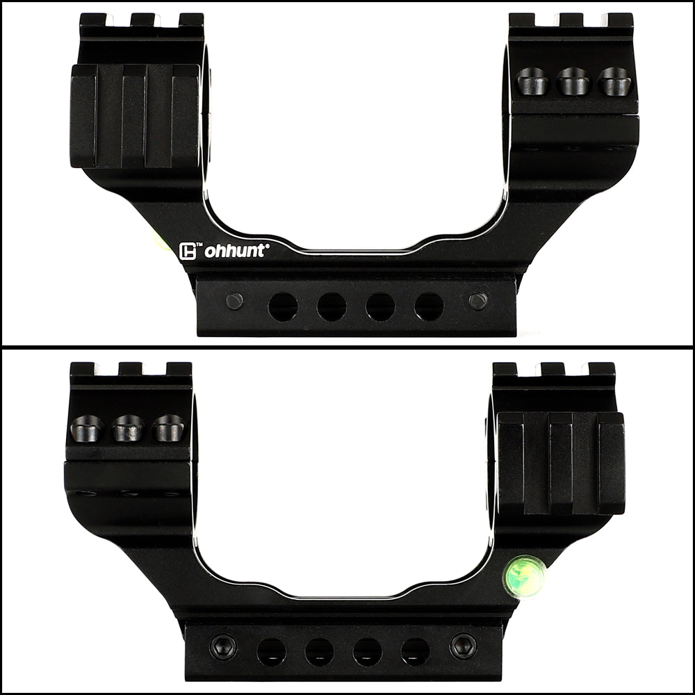 WINFREE 1 inch 30mm Diameter 11mm 3/8" Dovetail 20mm Picatinny Rifle Scope Mount with Bubble Level Extra Rail - Image 3