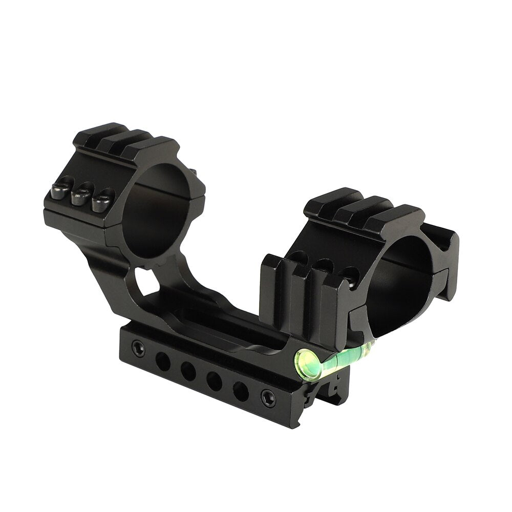 WINFREE 1 inch 30mm Diameter 11mm 3/8" Dovetail 20mm Picatinny Rifle Scope Mount with Bubble Level Extra Rail - Image 5