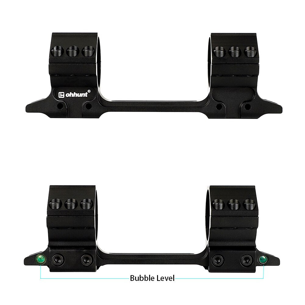 WINFREE Bi-direction 11mm Dovetail 1 inch 30mm Rifle Scope Rings with Two Bubble Level Medium Profile - Image 2