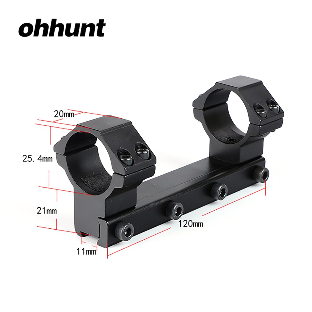 WINFREE 1 inch Integral Scope Rings Mount High Profile 12cm Long with Stop Pin for 11mm Dovetail Rail .22 Airgun - Image 3