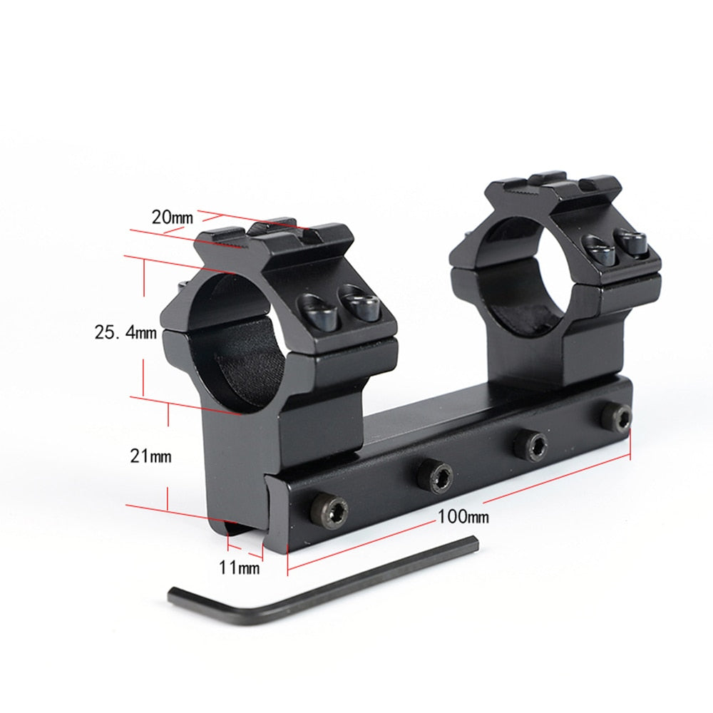 WINFREE 11mm Dovetail 1 inch Rifle Scope Rings with Stop Pin 10cm Long for .22 Airgun - Image 3