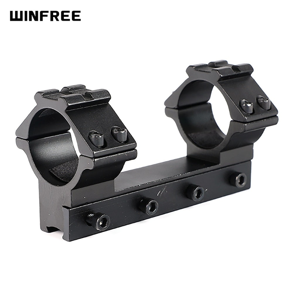 WINFREE High Profile 11mm Dovetail 30mm Scope Mount 10cm Long with Stop Pin and Top Picatinny Rail