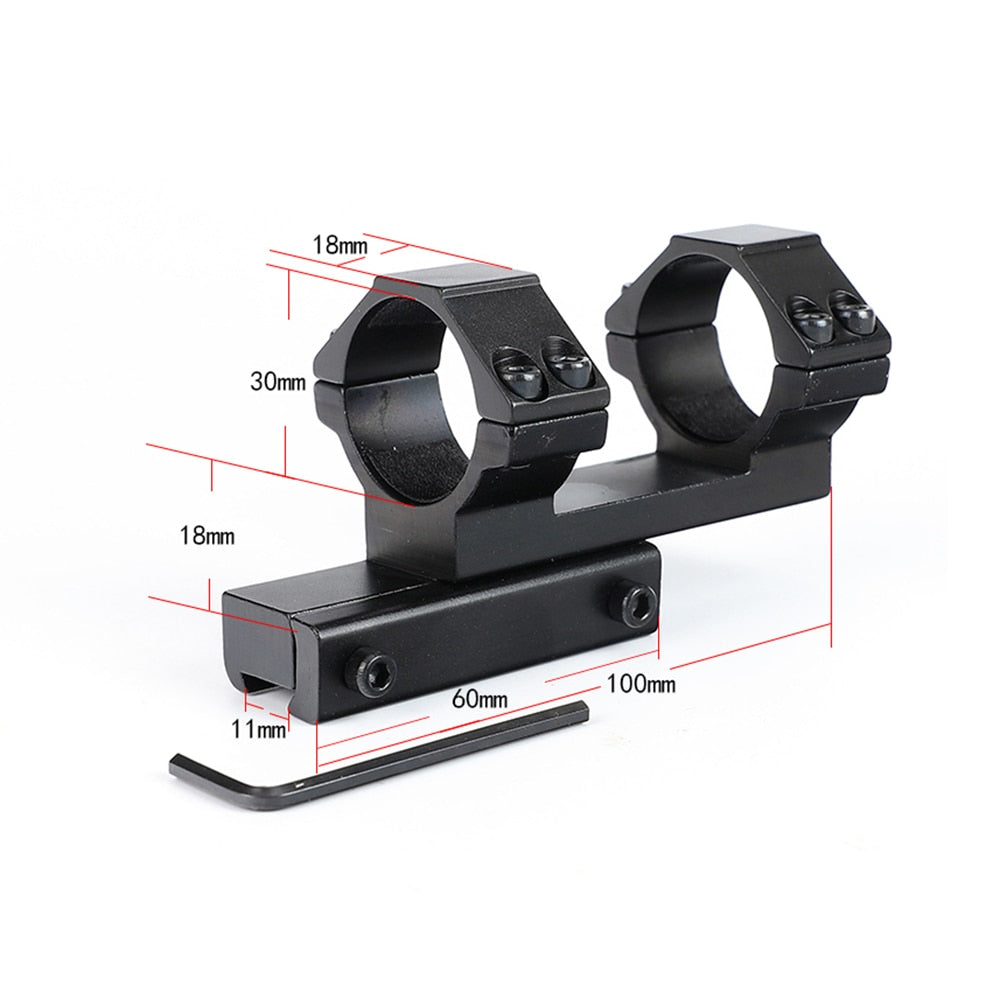 WINFREE 30mm Offset 11mm Dovetail .22 Airgun Rings Mount Bi-direction Dia Hunting Tactical Rifle Scope Mounts Accessories - Image 2