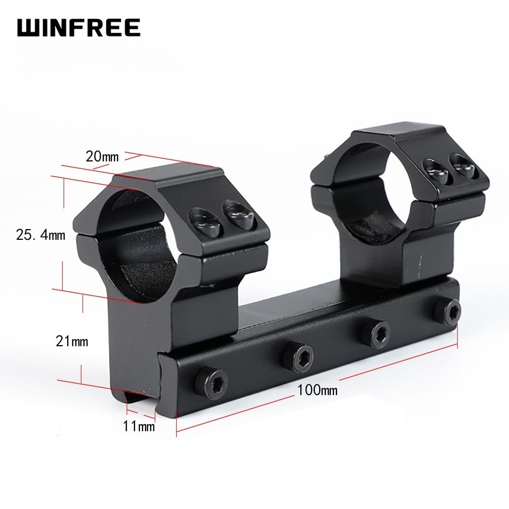 WINFREE 1 inch High Profile 11mm Dovetail Scope Ring Mounts - Image 3