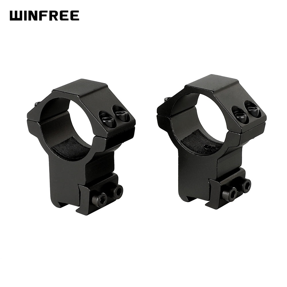 WINFREE 30mm Diameter 11mm Dovetail Scope Rings w/Stop Pin - High Profile - Image 2