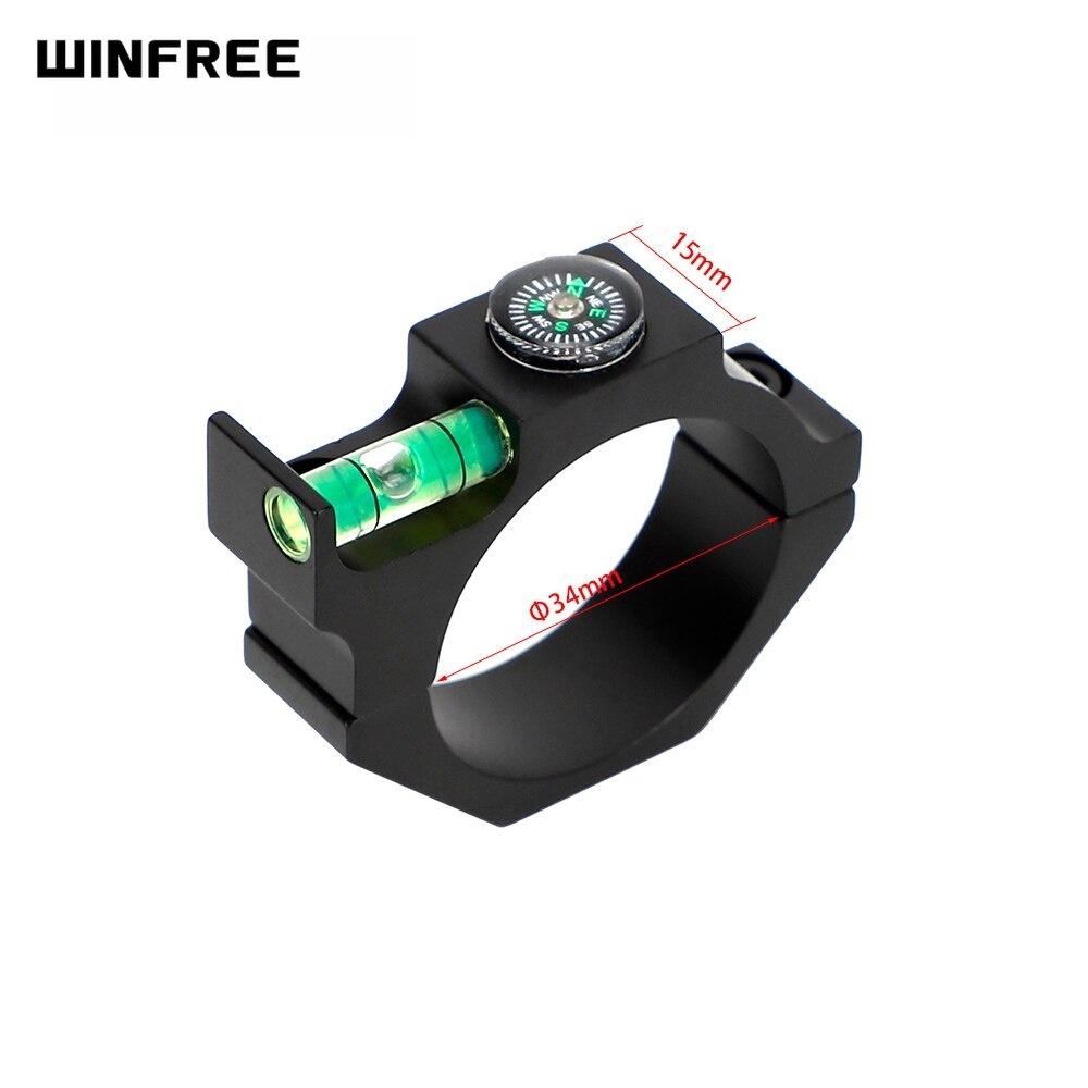 WINFREE Alloy Rifle Scope Bubble Level Mount with Compass for 25.4mm 30mm 34mm Tube - Image 4