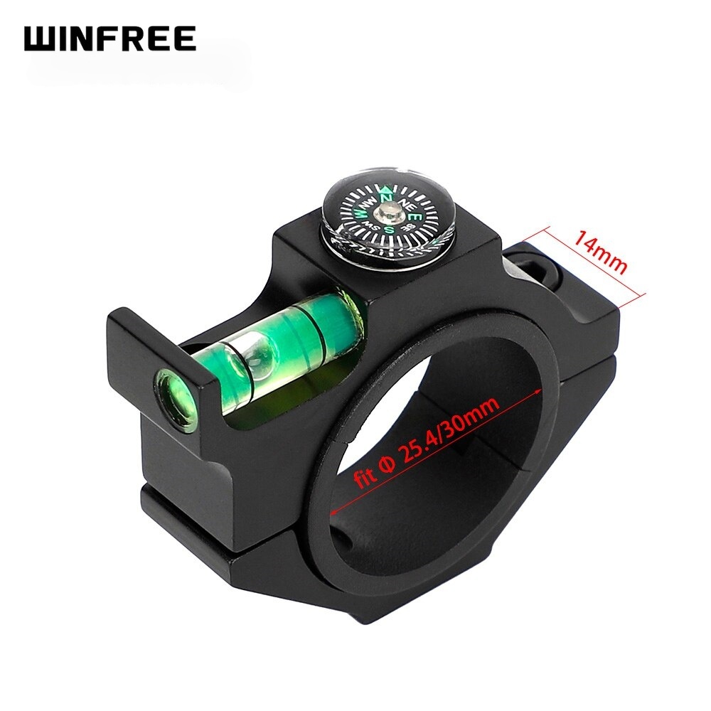 WINFREE Alloy Rifle Scope Bubble Level Mount with Compass for 25.4mm 30mm 34mm Tube - Image 3