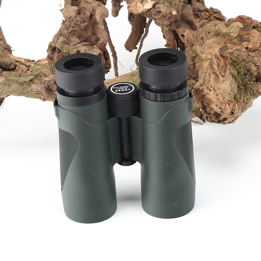 WINFREE 12X42 Binoculars Waterproof Fogproof Telescope Powerful Bright Optics Scope Camping Hiking Binocular Dark Green - Image 8