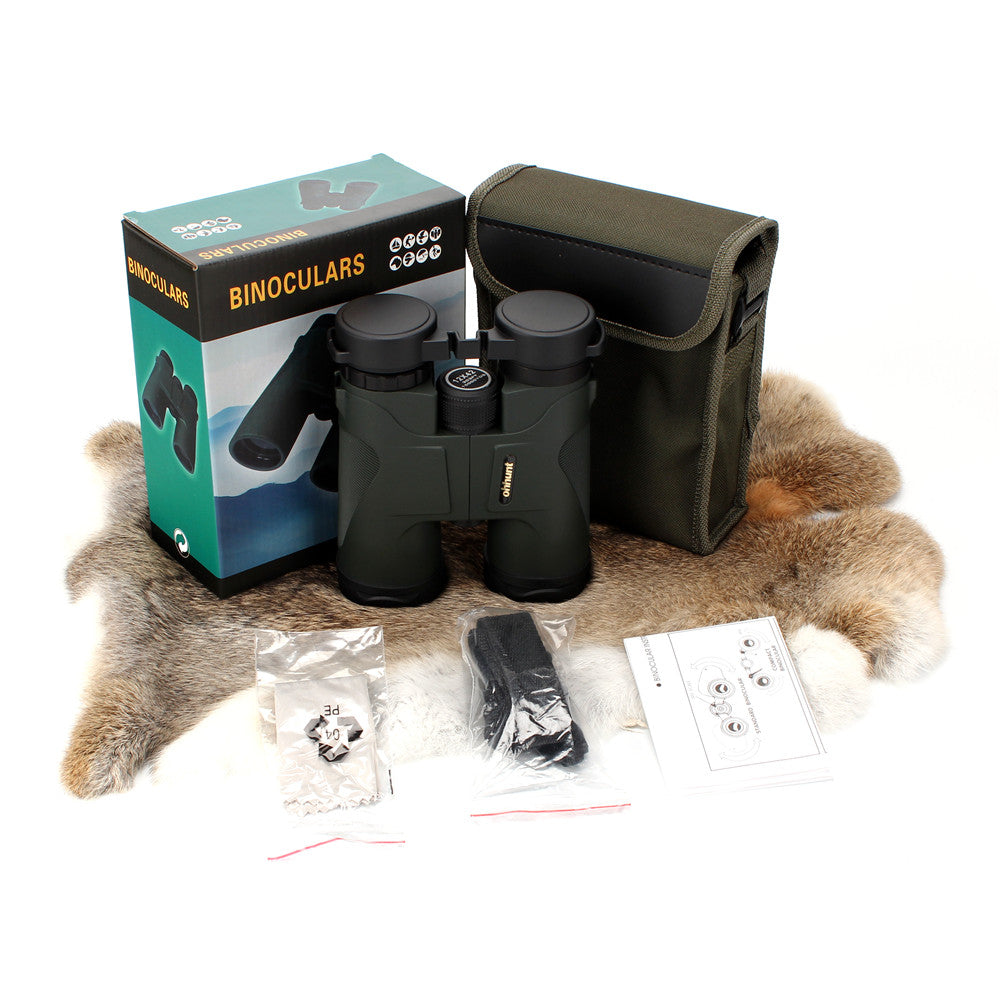WINFREE 12X42 Binoculars Waterproof Fogproof Telescope Powerful Bright Optics Scope Camping Hiking Binocular Dark Green - Image 7