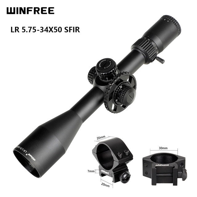 WINFREE® LR 5.75-34x50 SFIR Long Range Tactical Rifle Scope - Image 18
