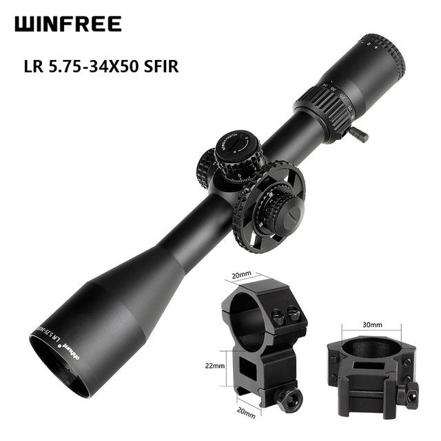 WINFREE® LR 5.75-34x50 SFIR Long Range Tactical Rifle Scope - Image 20