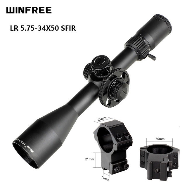 WINFREE® LR 5.75-34x50 SFIR Long Range Tactical Rifle Scope - Image 16