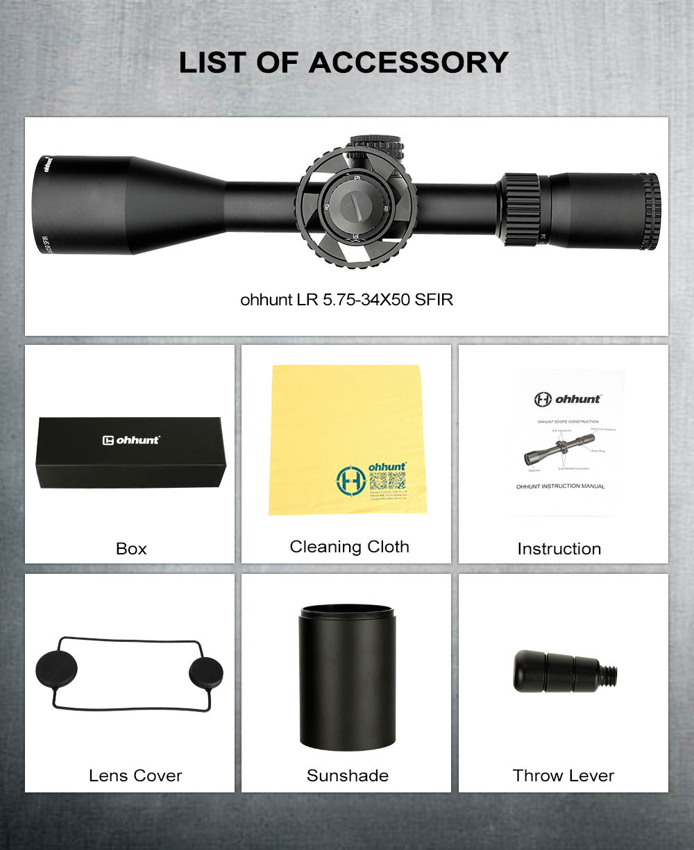 WINFREE® LR 5.75-34x50 SFIR Long Range Tactical Rifle Scope - Image 15