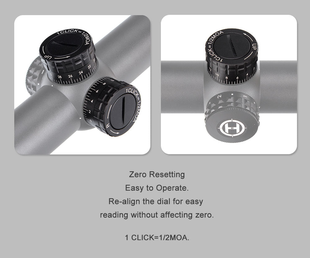 WINFREE Tactical Guardian 4.5x24 Hunting Rifle Scope 1/2 Half Mil Dot Reticle 30mm Tube Optics Sight Turrets Reset Rifle Scope - Image 12