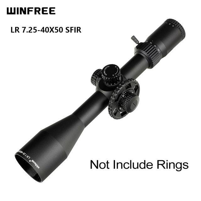 WINFREE LR 7.25-40X50 SFIR Red Illumination Hunting Riflescope Glass Etched Reticle Side Parallax Turret Lock Reset - Image 17