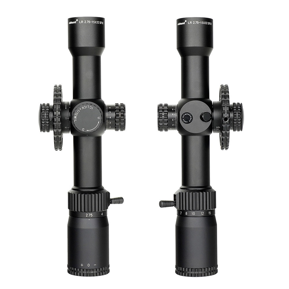 WINFREE LR 2.75-15X32 SFIR Tactical Rifle Scope with Red Illumination Side Parallax Glass Etched Reticle Turret Lock Reset - Image 13