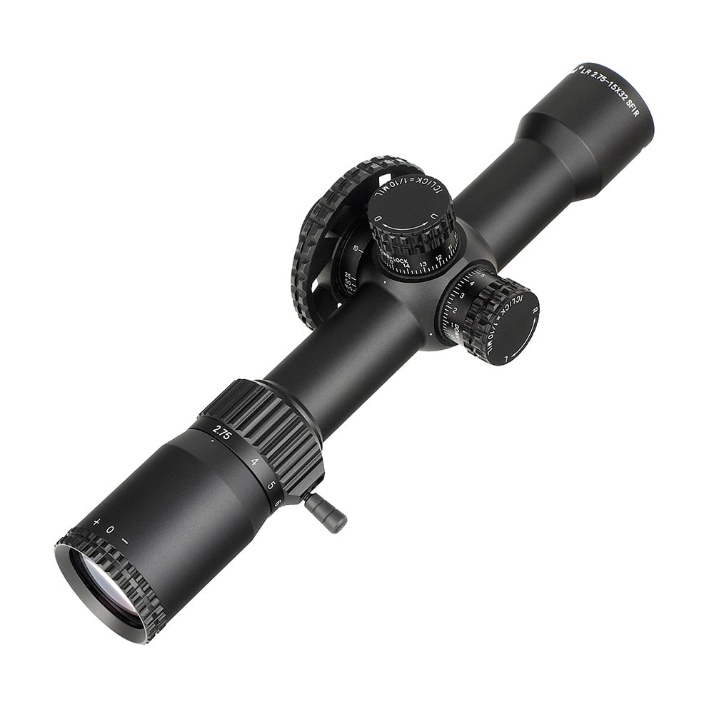 WINFREE LR 2.75-15X32 SFIR Tactical Rifle Scope with Red Illumination Side Parallax Glass Etched Reticle Turret Lock Reset - Image 15