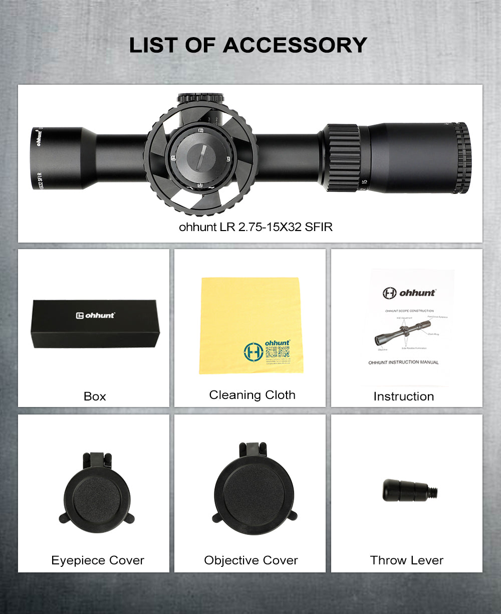 WINFREE LR 2.75-15X32 SFIR Tactical Rifle Scope with Red Illumination Side Parallax Glass Etched Reticle Turret Lock Reset - Image 17