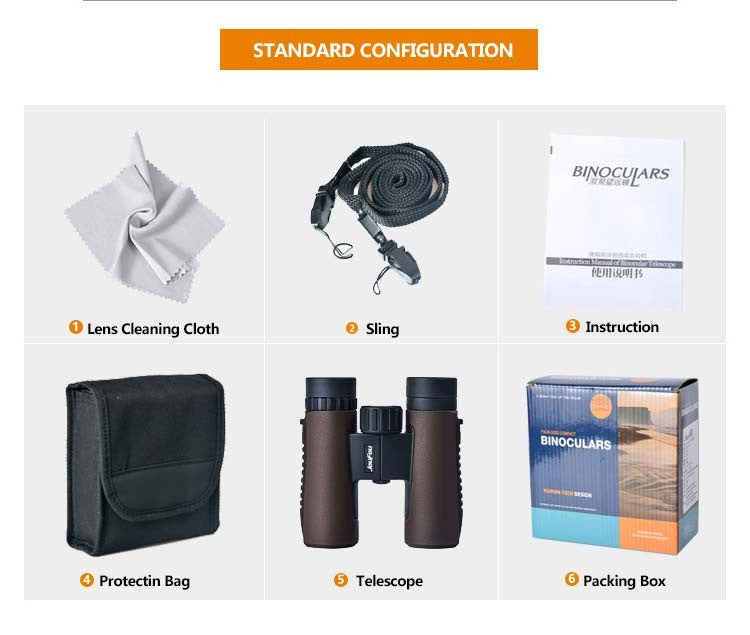 WINFREE® 10x26 Portable Wide-angle Telescope Optics Camping Travel Binoculars - Image 11