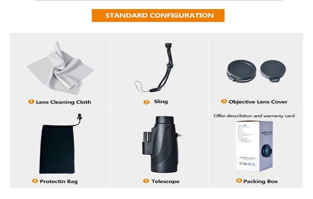 WINFREE 10X32 BAK4 Binoculars Monocular Waterproof Fogproof Zoom Power Birdwatching Telescope - Image 13