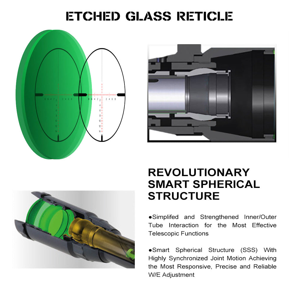 WINFREE® 4.5-14x50 AOE Hunting Rifle Scope Red Special Cross Glass Etched Reticle - Image 12