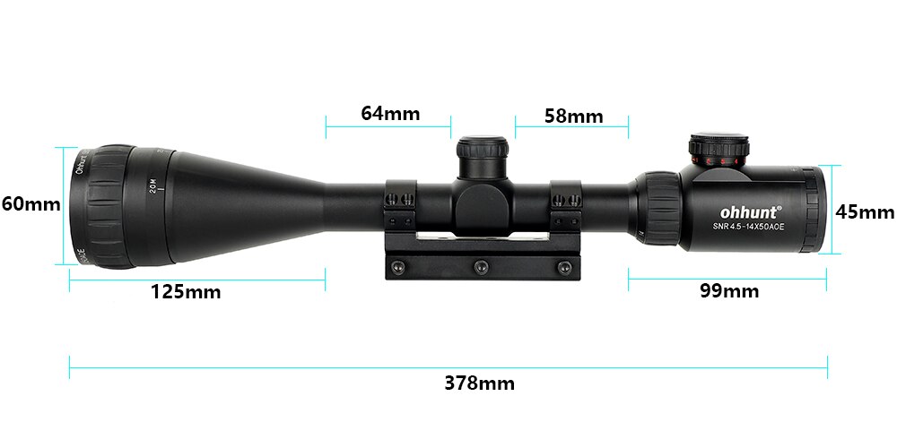WINFREE® 4.5-14x50 AOE Hunting Rifle Scope Red Special Cross Glass Etched Reticle - Image 23