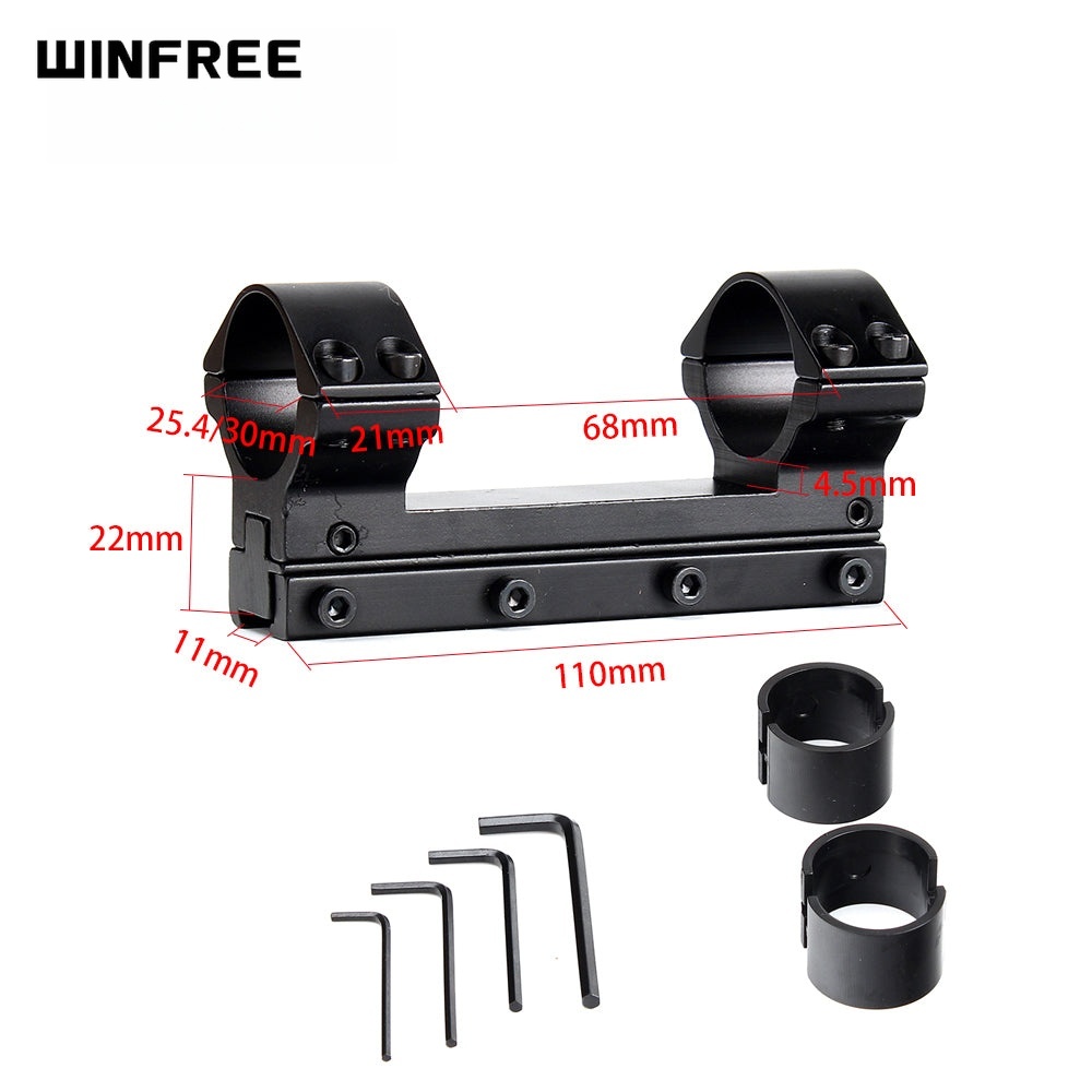 WINFREE 1 inch 30mm High Profile 11mm Dovetail Scope Rings With Windage Elevation Fully Adjustable - Image 4