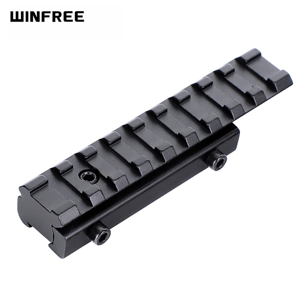 WINFREE ® 11mm Dovetail to Picatinny Rail Adapter Convert Mount with Stop Pin - 9 Slot - Image 2