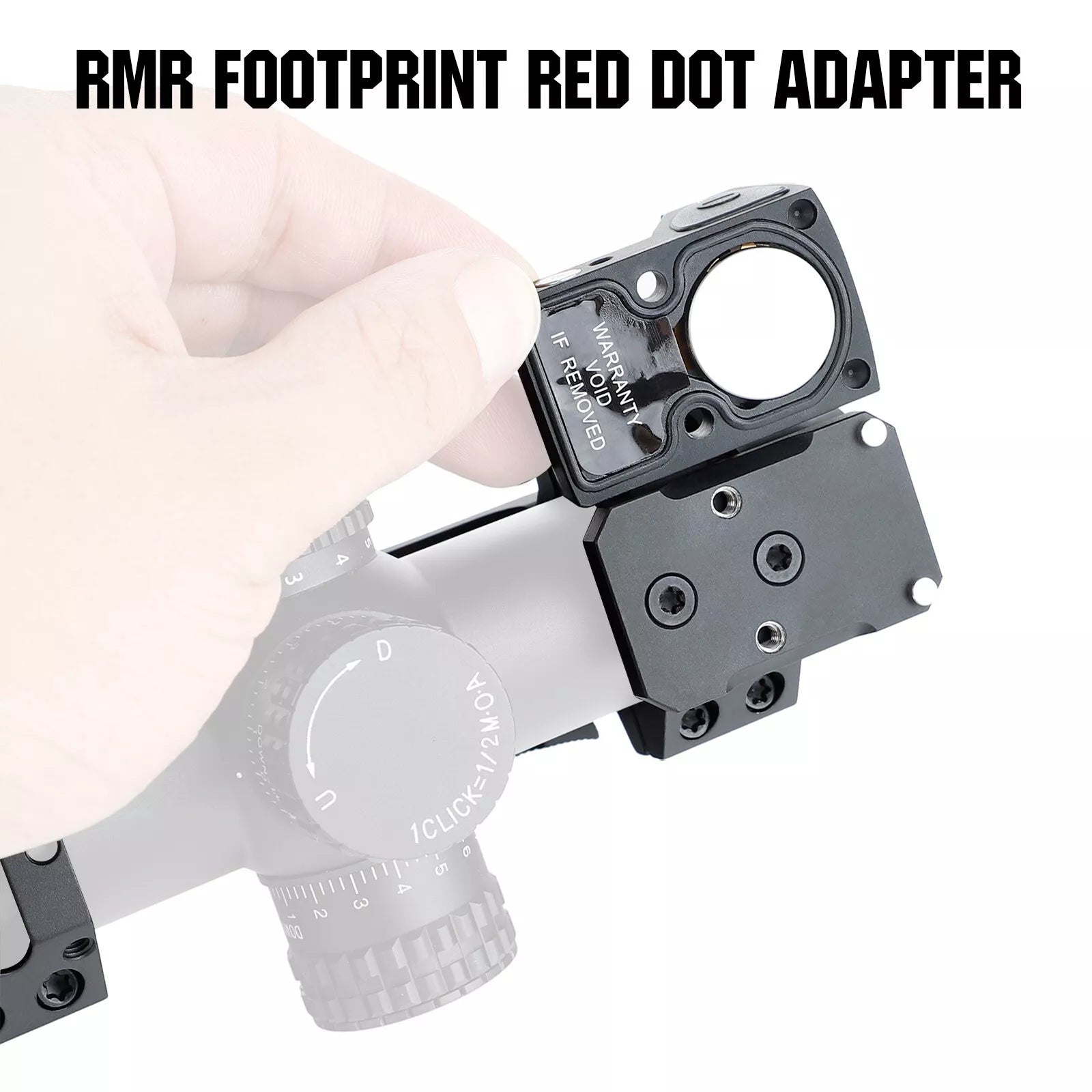 WINFREE ® 30mm Picatinny QD Scope Mount with RMR Footprint Adapter and Picatinny Rail on Top - Image 6