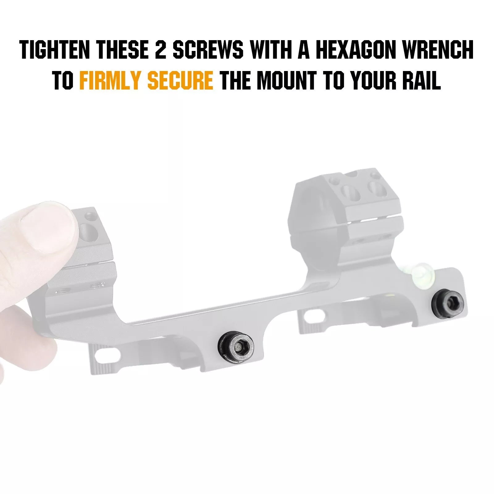 WINFREE ® 30mm Picatinny QD Scope Mount with RMR Footprint Adapter and Picatinny Rail on Top - Image 11
