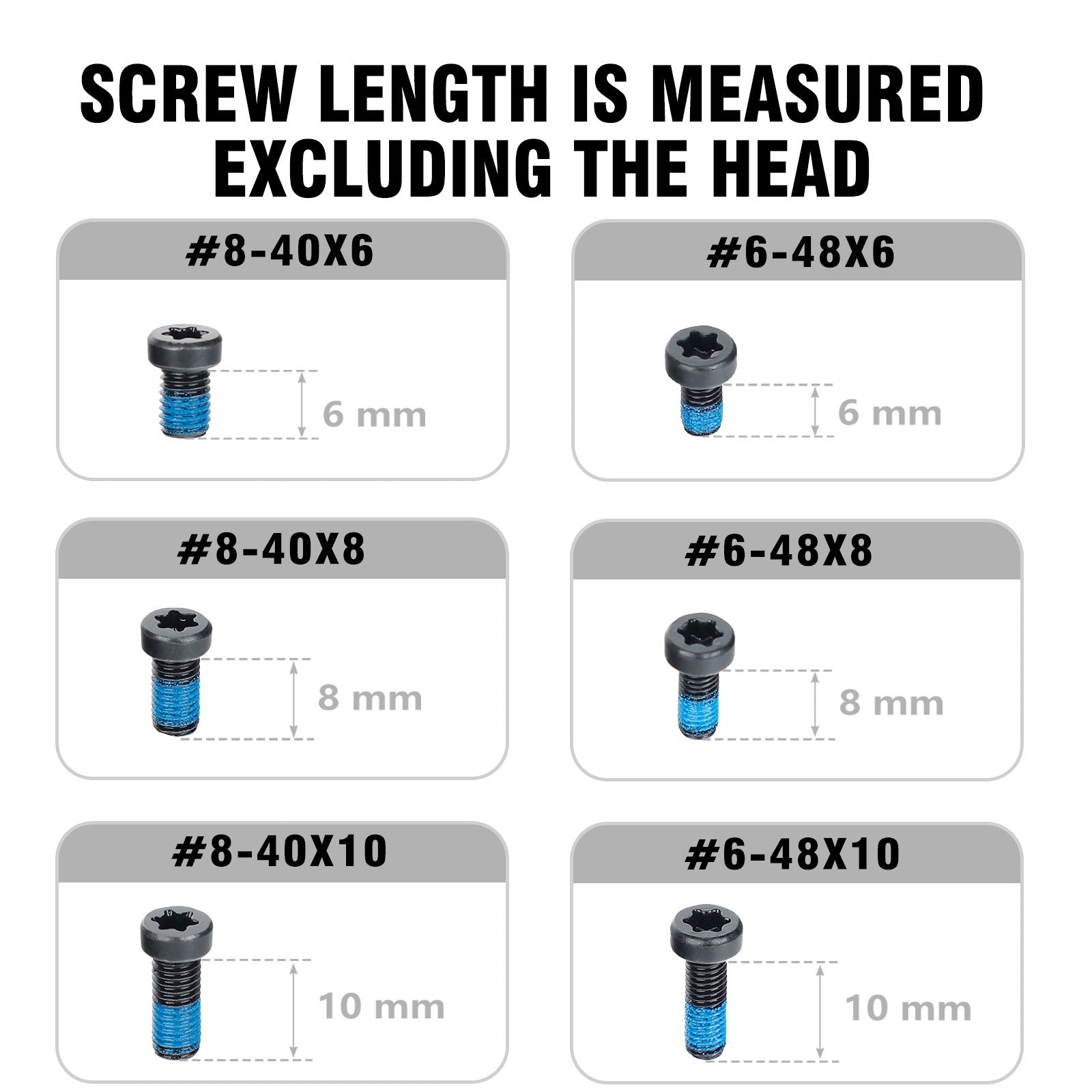 WINFREE Picatinny Rail Mounts Screws Standard Cap Head T15 Torx Include #6-48 and #8-40 Screws - Image 3